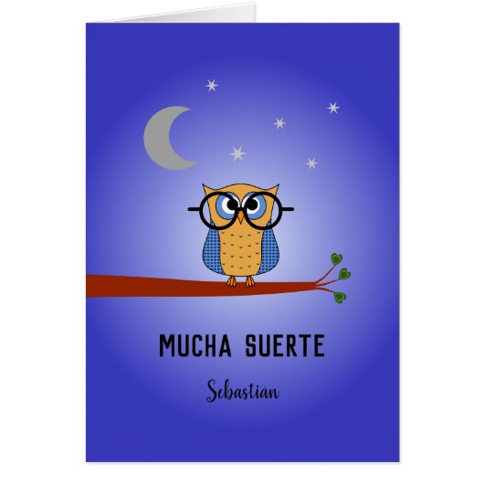 Chouette espagnole de chance personnalisée (Devant)