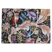 Chouette et fleurs, William Morris Grand sac cadea (Dos)