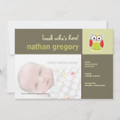 Chouette Faire-part de naissance (Devant)