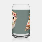 Chouette florale mignonne avec noeud (Gauche)