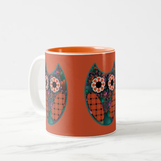 Chouette fractale Mug (Devant gauche)