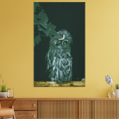 Chouette grise Impression sur toile tendue (Insitu(Salon))