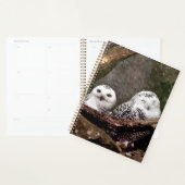 Chouette Harfang Couple Art Bois Faune (Devant avec enveloppe)