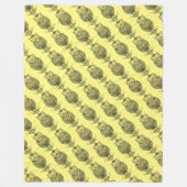 Chouette (jaune) - Couverture en polaire (Devant)