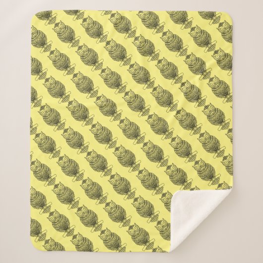 Chouette (jaune) - couverture Sherpa (Devant)