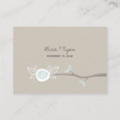 Chouette Mariage Whimsical Mariage Cartes de Place (Dos)