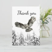 Chouette Merci en vol Oiseau Nature Art (Debout devant)