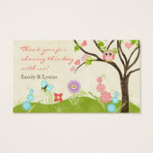 Chouette mignonne à lunettes de soleil Arbre de vi (Dos)