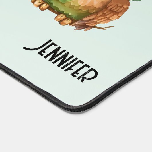 Chouette mignonne dans un chapeau vert (Coin)