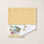 Chouette mignonne et citrouilles d'automne (Gant de toilette)