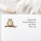 Chouette mignonne personnalisée | Étiquette d'adre (En situation)