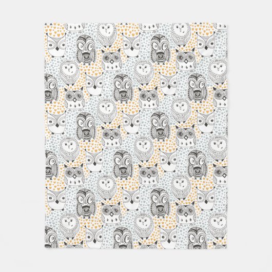 Chouette Motif couvertures en toison (Devant)