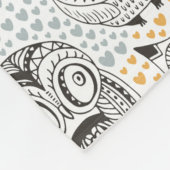 Chouette Motif couvertures en toison (Coin)