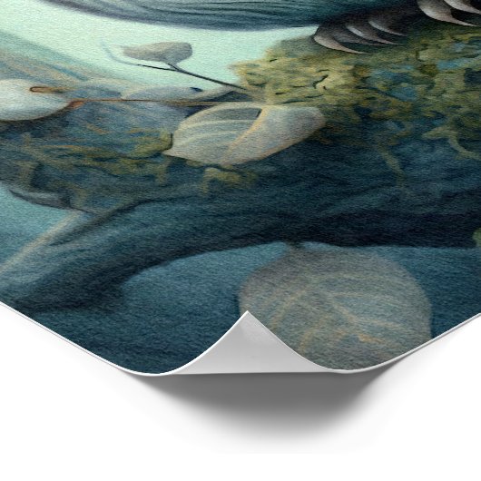 Chouette mystique de la forêt verte | Impression d (Coin)