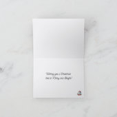 Chouette neige Joyeux Noël Bonne année Carte (Intérieur)