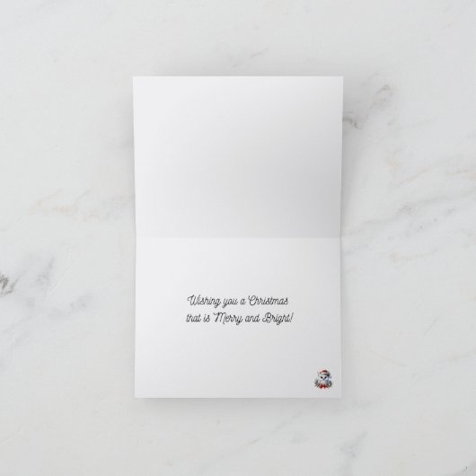 Chouette neige Joyeux Noël Bonne année Carte (Intérieur)