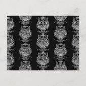 Chouette (noir motif) - Carte postale (Devant)