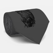 Chouette noire | CRAVATE | Charbon et noir (Roulé)