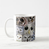 Chouette Oiseau Collage Café Mug (Gauche)