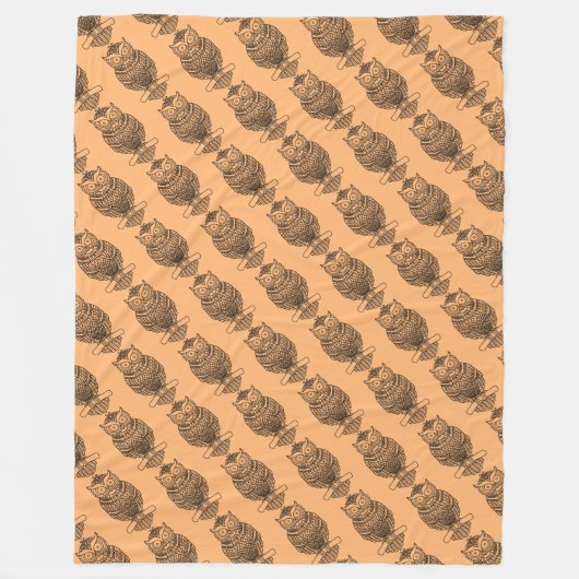 Chouette (orange) - couverture Sherpa (Devant)