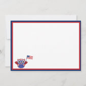 Chouette patriotique mignonne 4 juillet Invitation (Dos)