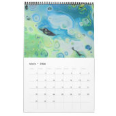 Chouette Peinture de Poissons Calendrier 2025 (Mar 2026)