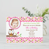 Chouette photo Invitations de fête d'anniversaire (Debout devant)