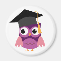 Chouette pourpre avec Magnets Casquettes