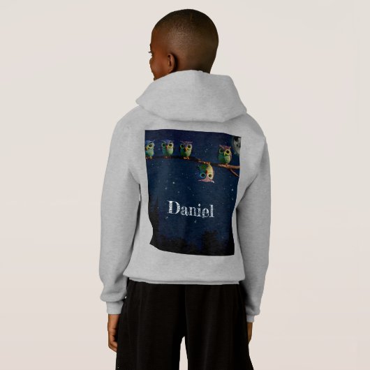 Chouette qui est différent avec un collage de devi (Dos entier)