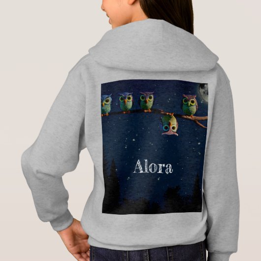 Chouette qui est différent avec un collage de devi (Dos)