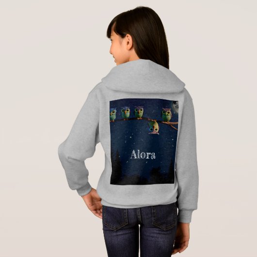 Chouette qui est différent avec un collage de devi (Dos entier)