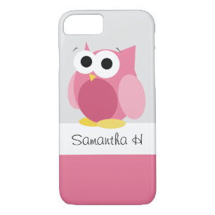 Chouette rose amusante - Coque iPhone 7 personnali
