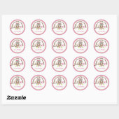 Chouette rose Anniversaire Fête Favoriser Stickers (Feuille)