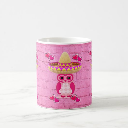 Chouette rose Mug (Centre)