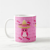 Chouette rose Mug (Gauche)