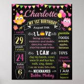 Chouette rose Premier signe de tableau de bord (Devant)