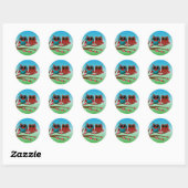 Chouette t'adore Stickers Rond (Feuille)