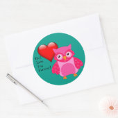 Chouette T'Aime Pour Toujours ! Sticker Valentine (Enveloppe)