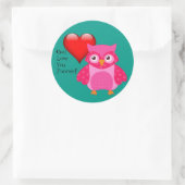 Chouette T'Aime Pour Toujours ! Sticker Valentine (Sac)