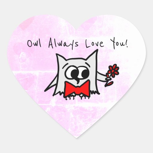 Chouette toujours vous aimer Sticker (Devant)