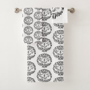 Chouette tribale noire et blanche