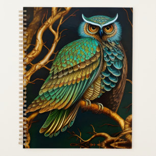 Chouette Turquoise et Or