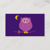 Chouette violette Cartes de visite (Dos)