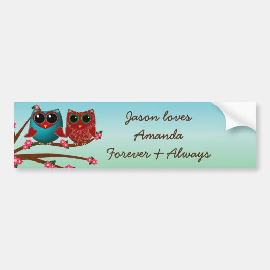 Chouette vous aime Bumper Sticker (Devant)