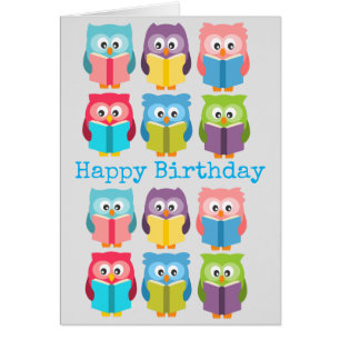 Chouettes à lire mignonnes