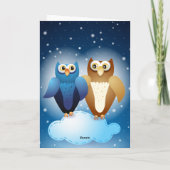 Chouettes amoureuses, carte (Dos)