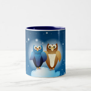 Chouettes amoureuses, mug