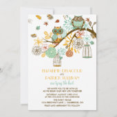Chouettes colorées Automne / Invitation Mariage de (Dos)