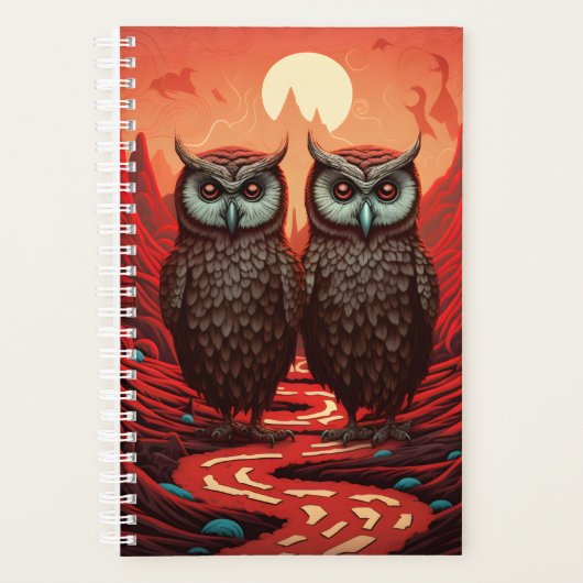 Chouettes couple surréaliste (Devant)