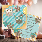Chouettes Customisées Invitation d'anniversaire